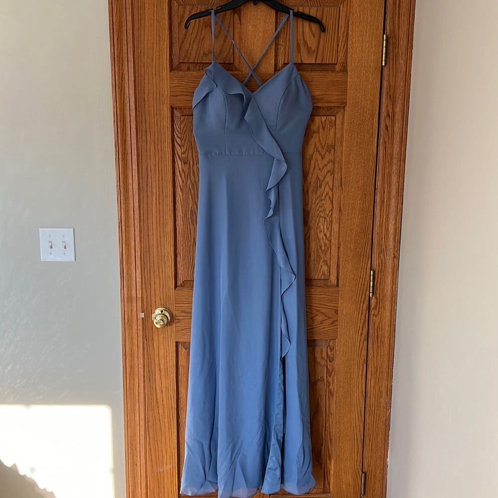 Slate Blue JJ's House Bridesmaid Dress (size 10)